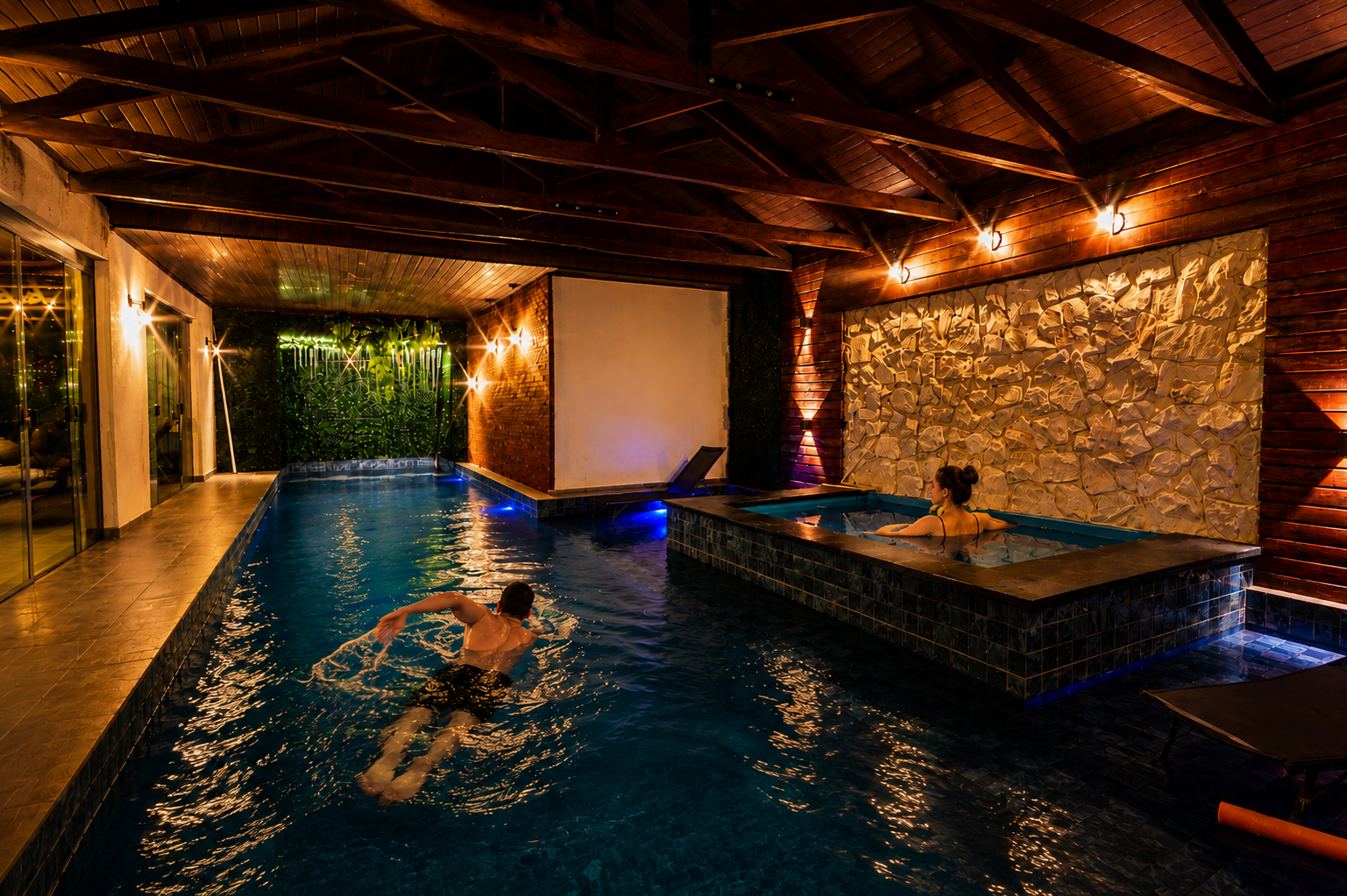 Área da piscina